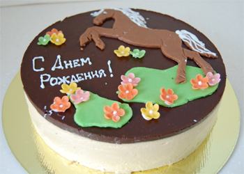 Торт-аппликация Лошадка Кофейня «Каффа» (Вологда)