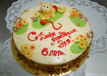 Торт Киска с клубком Кофейня «Каффа» (Вологда)